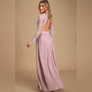 🌞 Lulus Awaken My Love Lavender Lace Maxi Dress